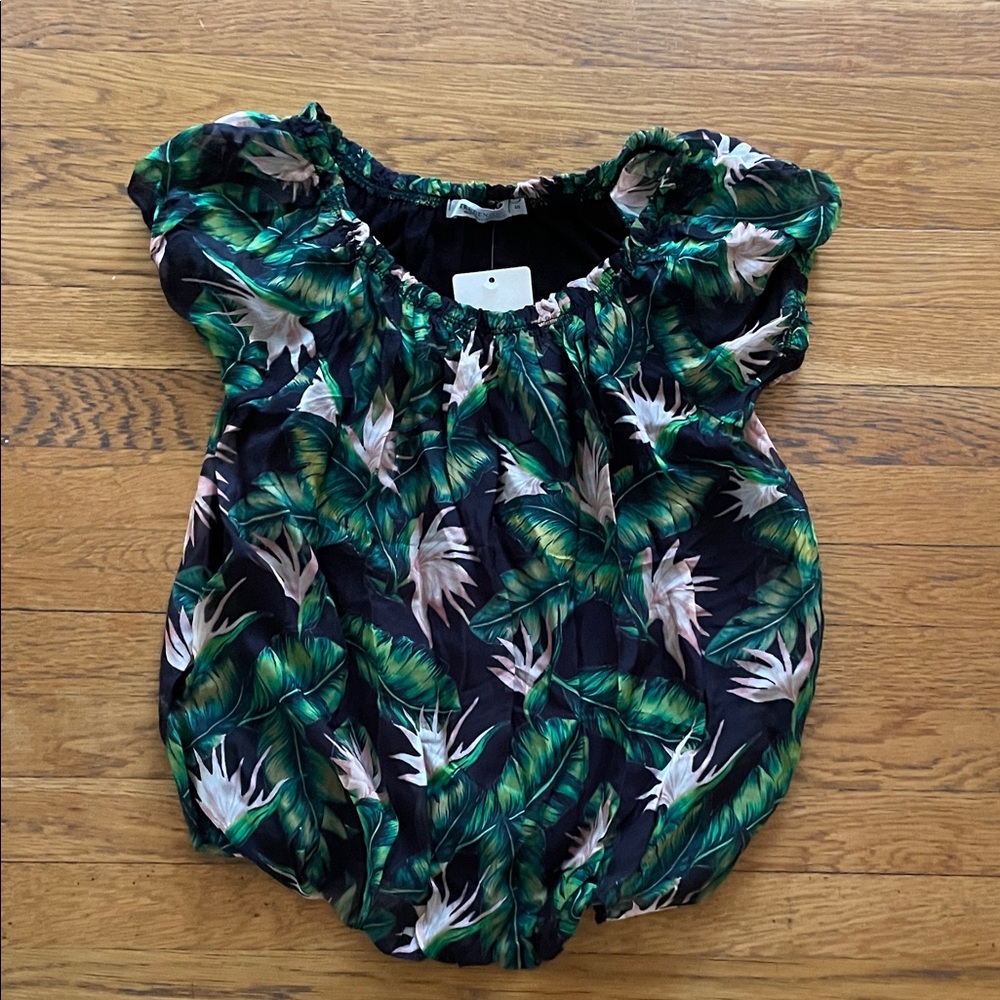Tendenze Floral/Leaf Print Women's Blouse - Small
